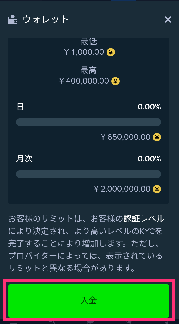 ステークカジノ　日本円入出金17