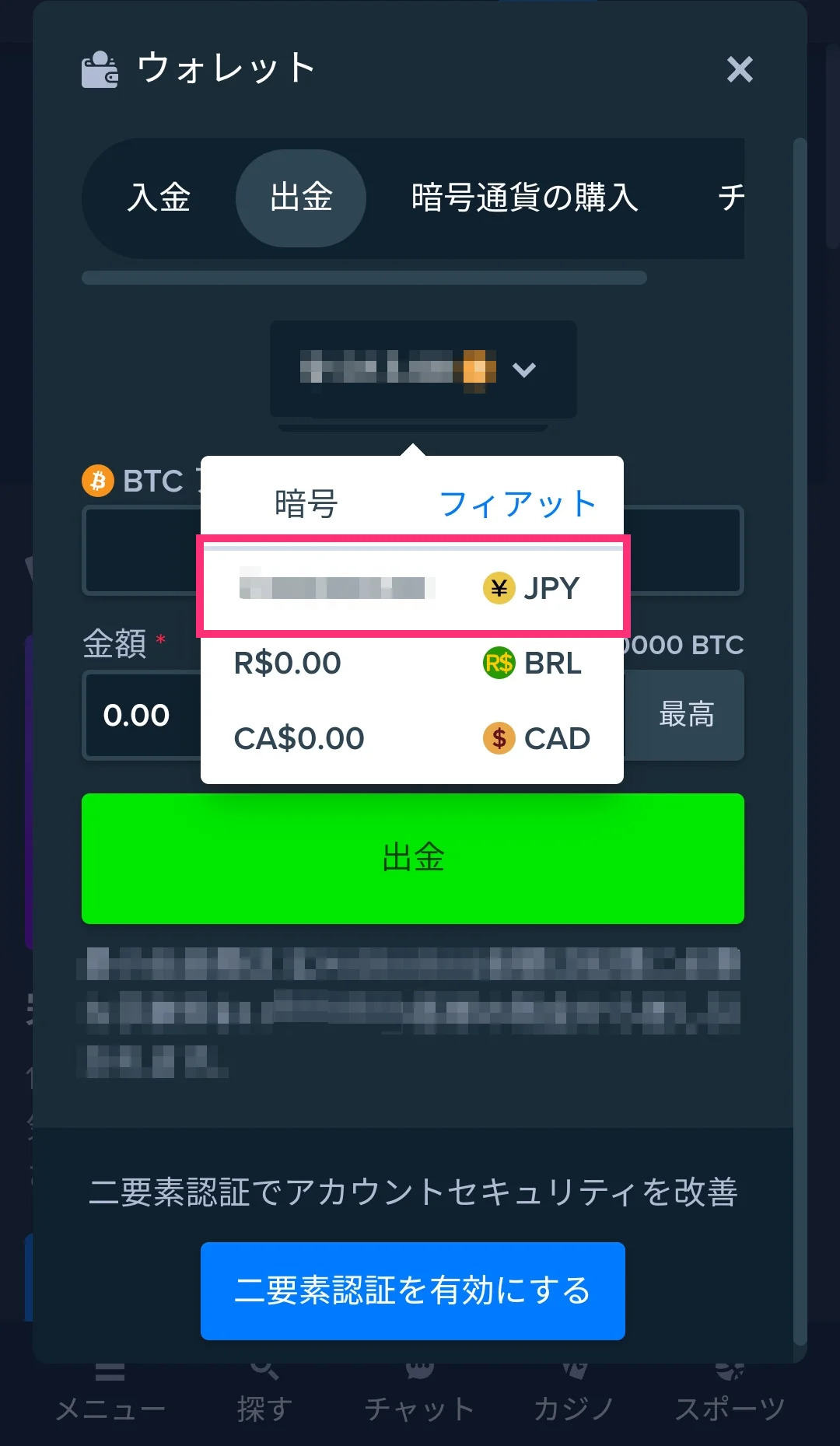 ステークカジノ　日本円入出金24